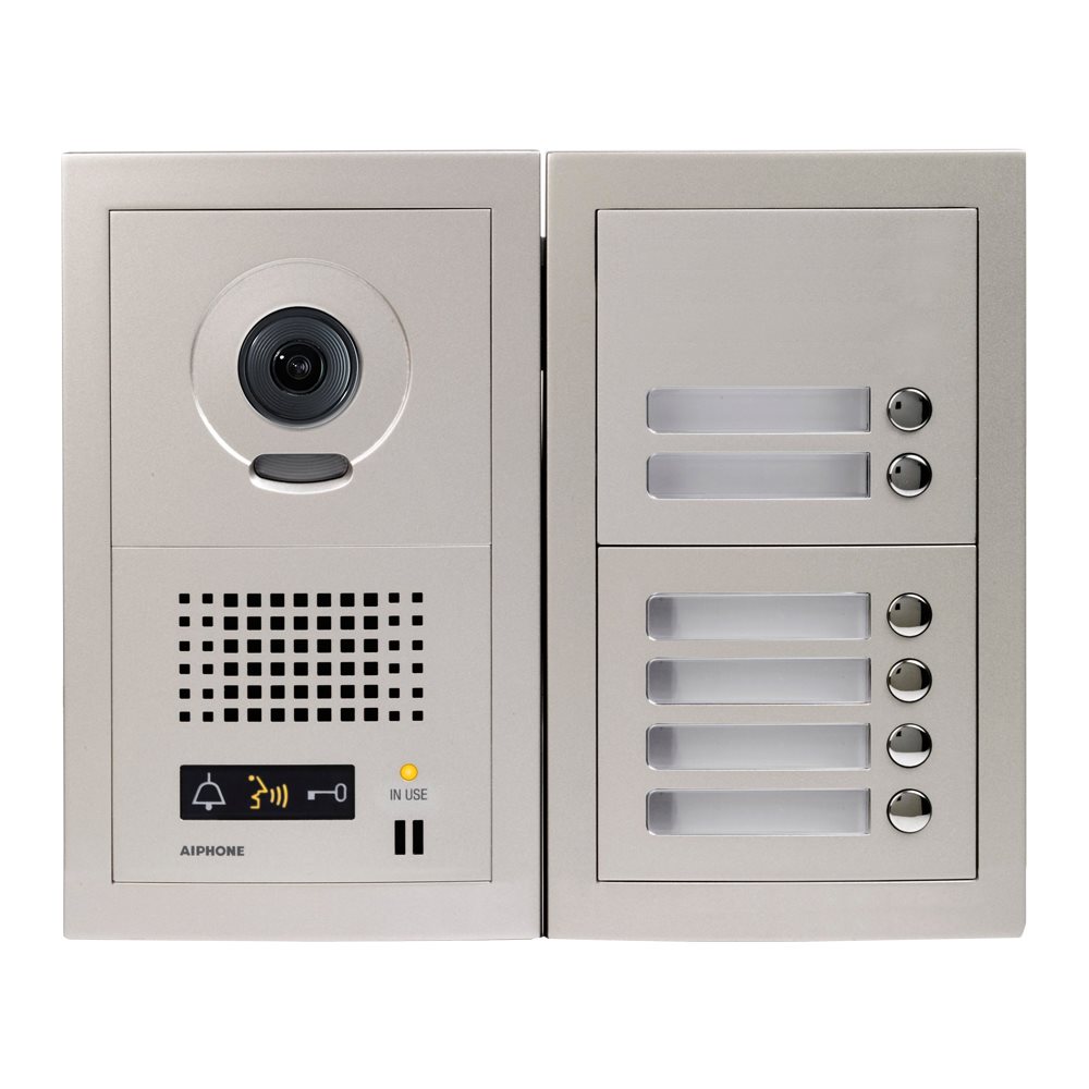 Aiphone - Samengestelde GT video deurpost met 6 drukknoppen - A01007920