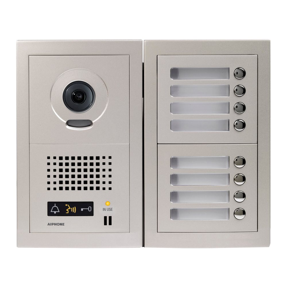 Aiphone - Samengestelde GT video deurpost met 8 drukknoppen - A01007922