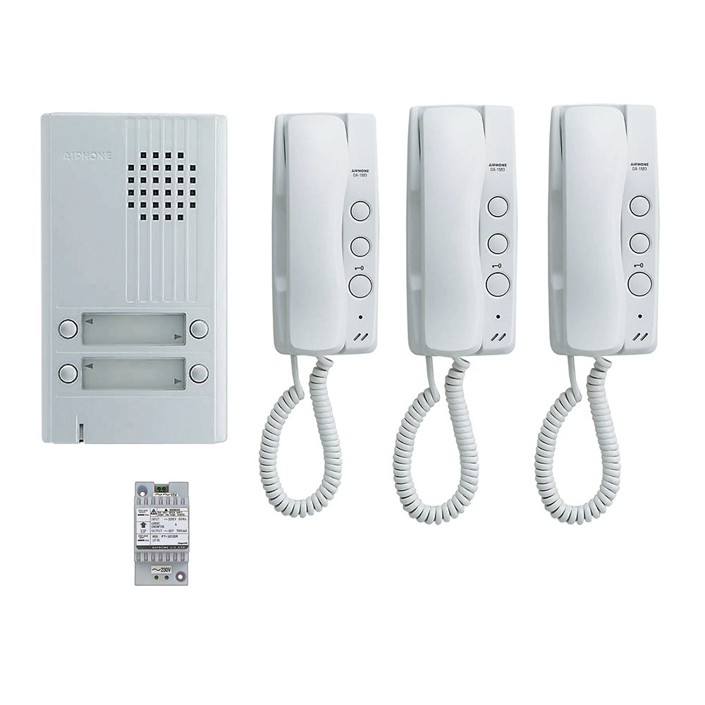 Aiphone - Analoge parlofoonkit voor 3 appartementen - A01008201