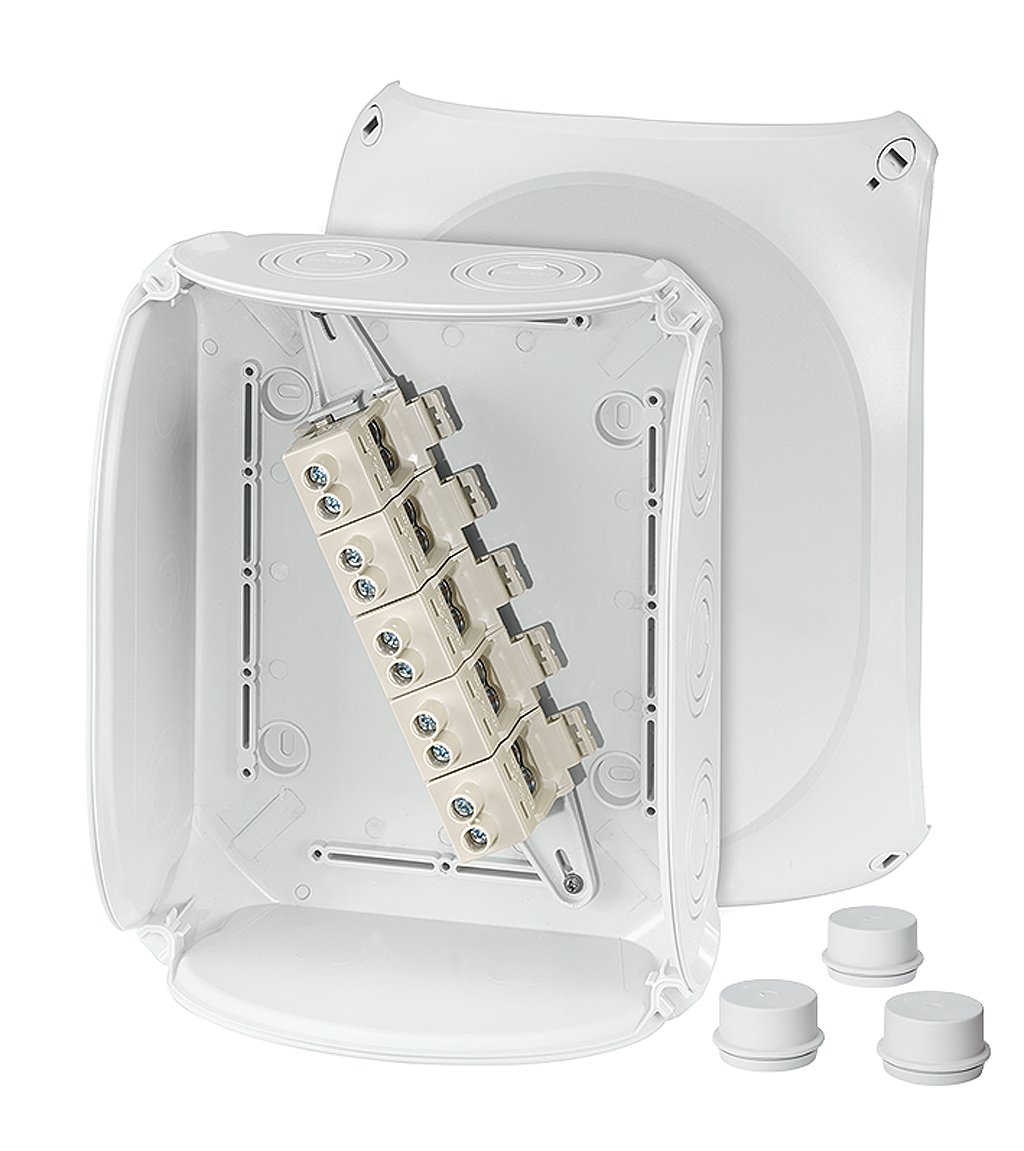 Hensel - AFTAKDOOS + KLEM 10 25mm 255x205x112 - DK2525GZ