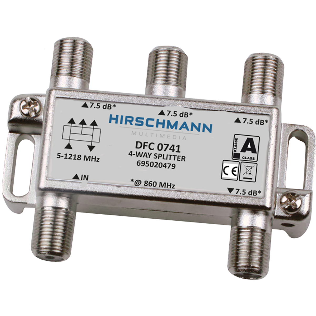 Hirschmann - Viervoudige verdeler 7 dB - 695020479