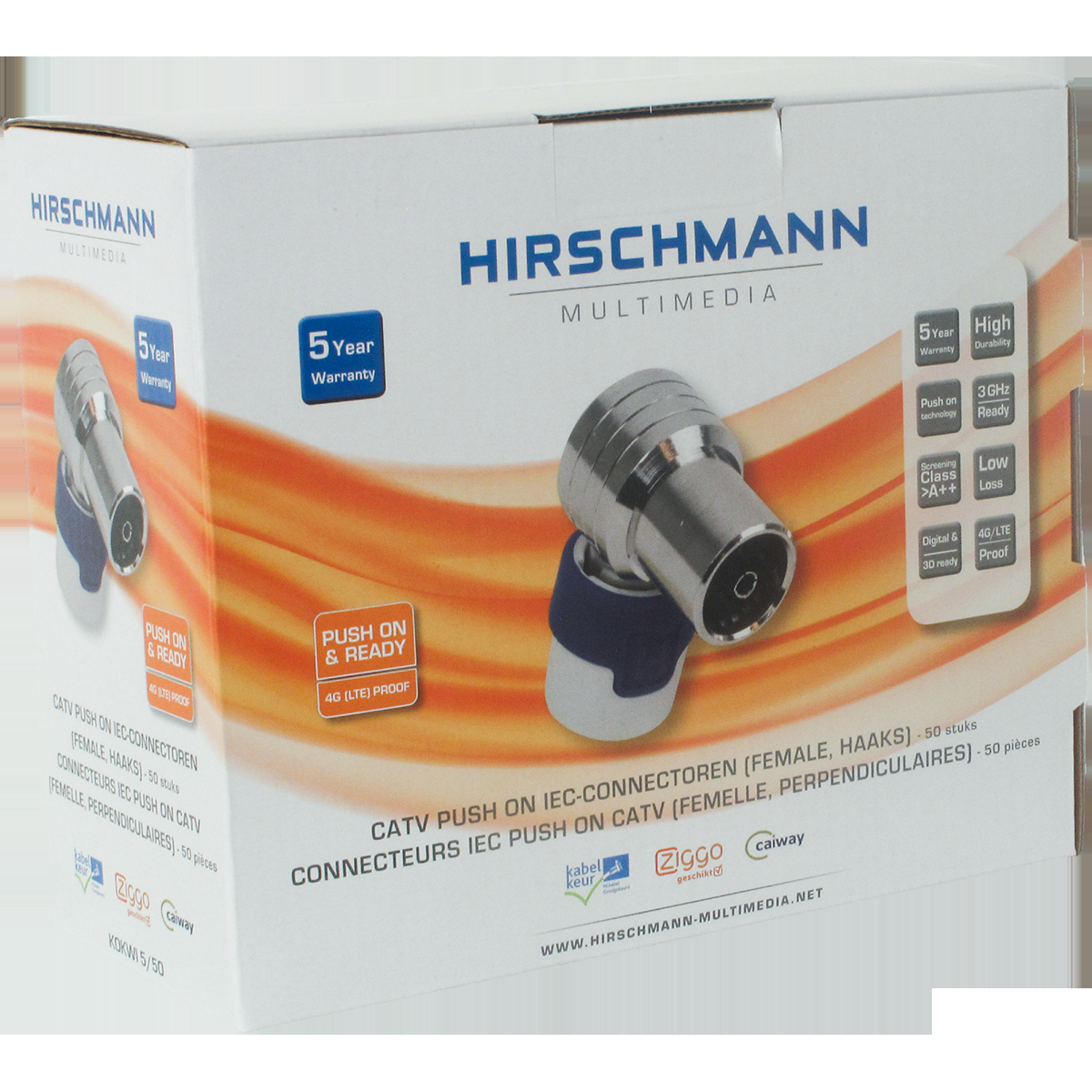 Hirschmann - Haakse IEC female connector 4G proof - 947548500