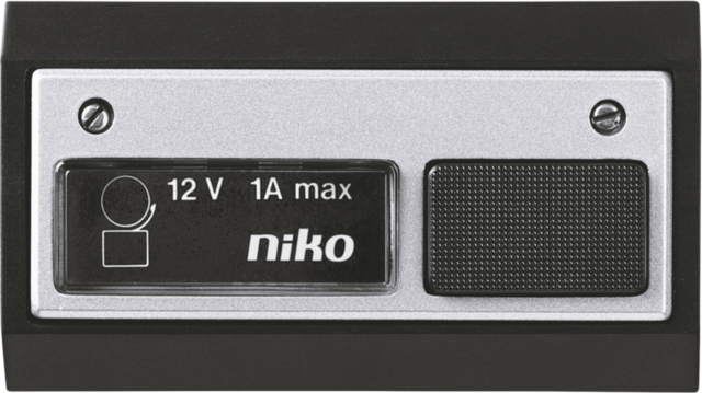 Niko - Toegangscontrole deurbel 12V~1A incl. lamp, zwart/alu - 05-540