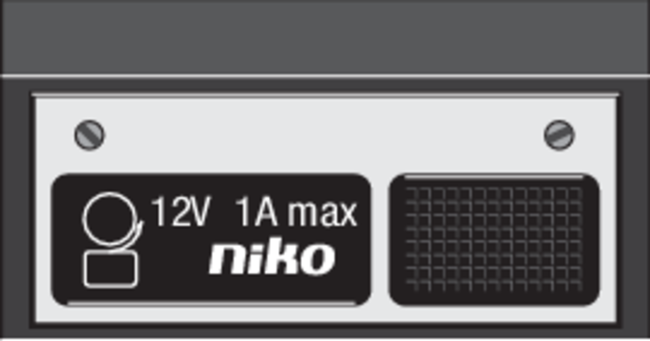 Niko 05-540: Niko Toegangscontrole - deurbel 12V~1A incl. lamp, zwart/aluminium - Image 2