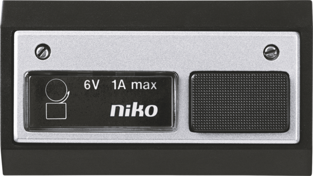 Niko - Toegangscontrole deurbel 6V~1A incl. lamp, zwart/alum - 05-540-06