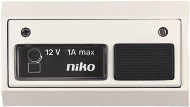 Niko - Toegangscontrole deurbel 12V 1A incl. lamp, wit/wit - 05-540-13