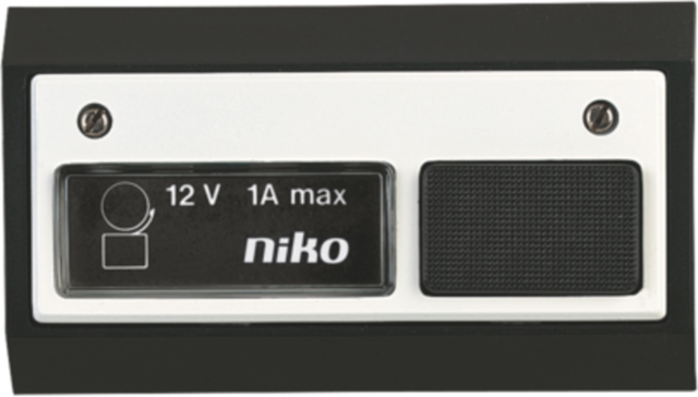 Niko - Toegangscontrole deurbel 12V~1A incl. lamp, zwart/wit - 05-540-23