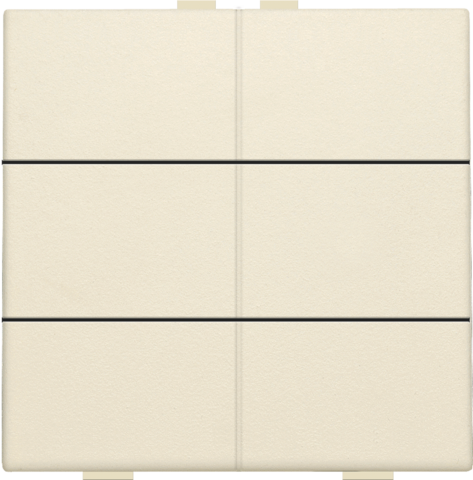Niko - Zesvoudige drukknop voor Niko Home Control, cream - 100-51006