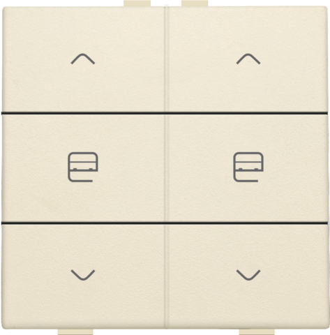 Niko - Dubbele motorsturingsbediening voor Niko Home Control, cream - 100-51036