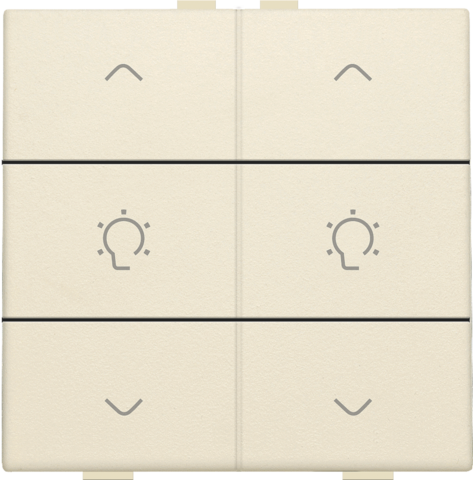 Niko - Dubbele dimbediening voor Niko Home Control, cream - 100-51046
