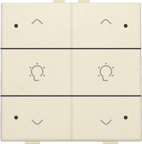 Niko - Dubbele dimbediening met led voor Niko Home Control, cream - 100-52046