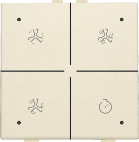 Niko - Ventilatiebediening met led voor Niko Home Control, cream - 100-52054