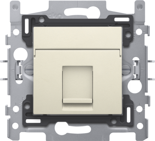 Niko - 1 RJ11 aansluiting UTP, vlakke uitvoering, sokkel en afwerki - 100-65113