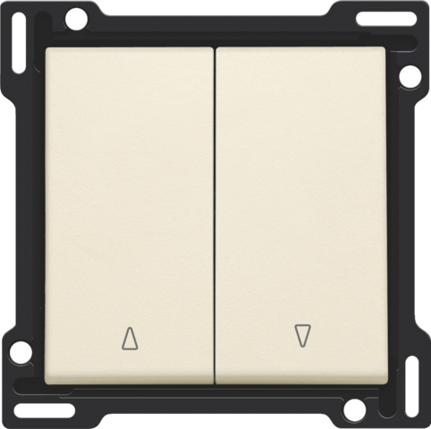 Niko - Afwerkingsset voor tweevoudige rolluikdrukknop, cream - 100-65914