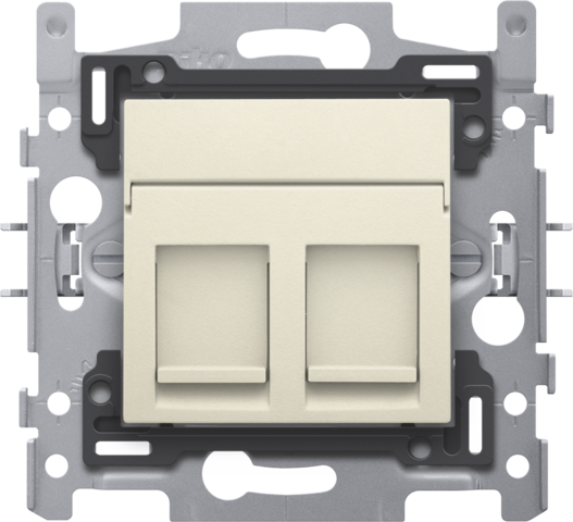 Niko - 2 RJ45 aansluitingen STP Cat. 6, klaar voor PoE++, vlakke ui - 100-66167