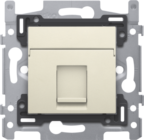Niko - 1 RJ45 aansluiting UTP Cat. 5E, klaar voor PoE++, vlakke uit - 100-66251