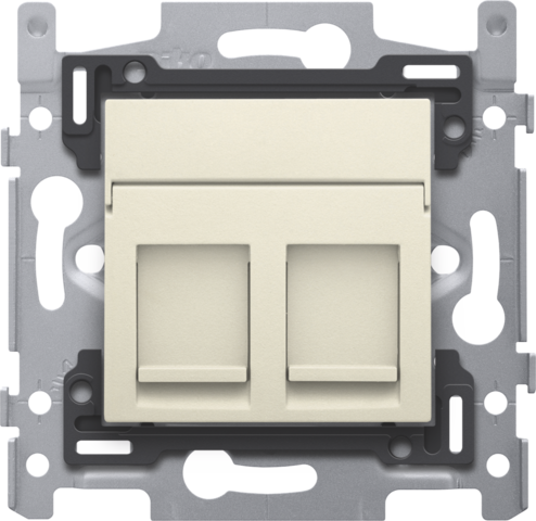 Niko - 2 RJ45 aansluitingen STP Cat. 5E, klaar voor PoE++, vlakke u - 100-66256