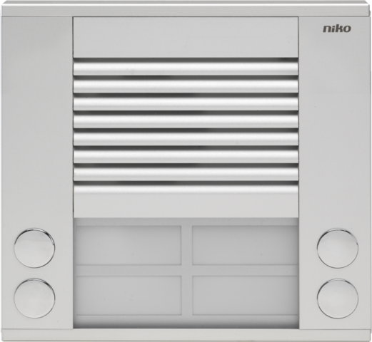 Niko - Opbouwbuitenpost 20 mm met 4 bellen in twee rijen - 10-104