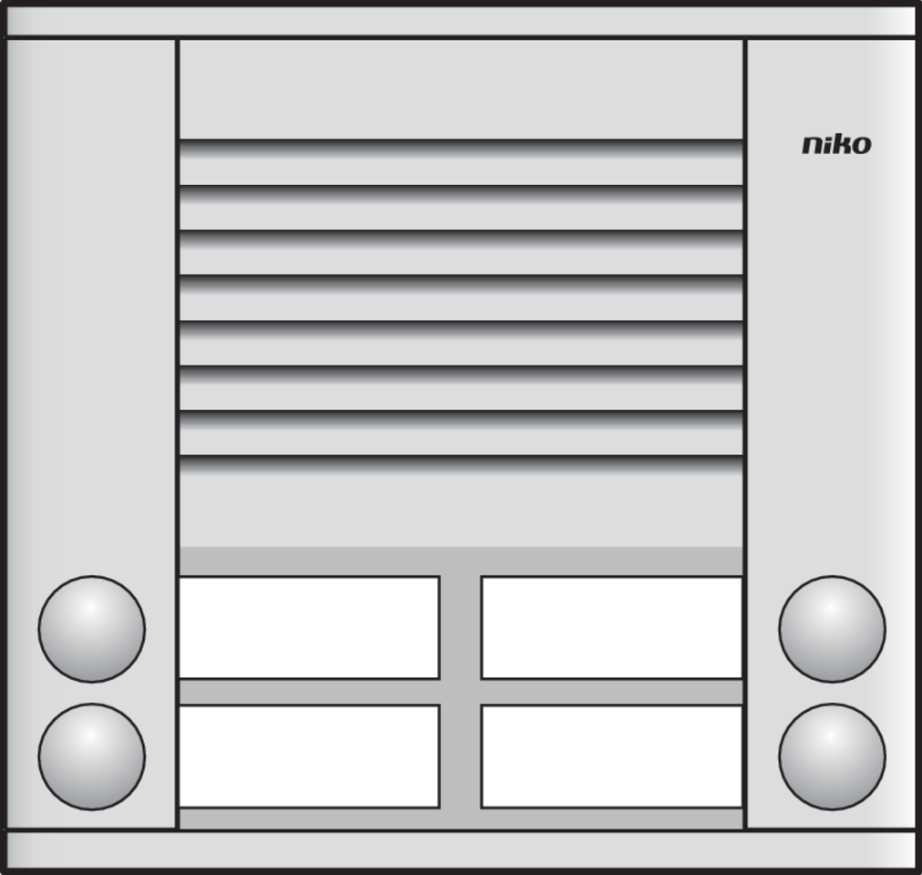 Niko 10-104: Opbouwbuitenpost 20 mm met 4 bellen in twee rijen - Image 2
