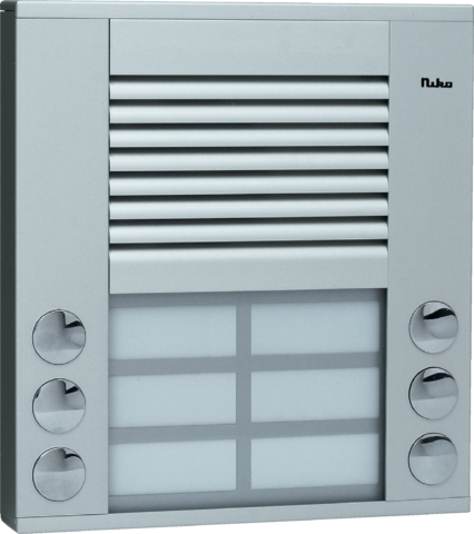 Niko - Opbouwbuitenpost 20 mm met 6 bellen in twee rijen - 10-106