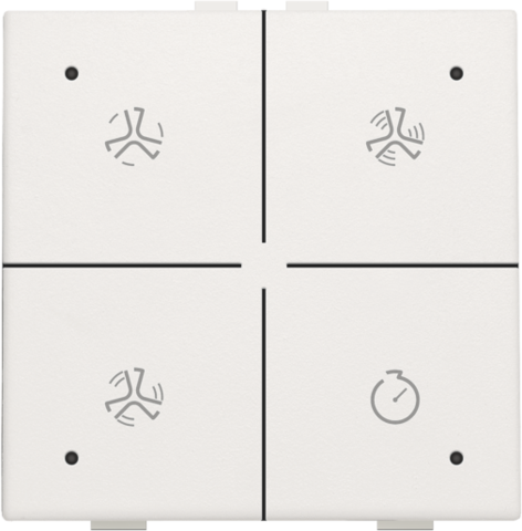 Niko - Ventilatiebediening met led voor Niko Home Control, white - 101-52054