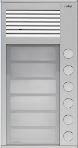 Niko - Opbouwbuitenpost 16 mm met 6 bellen - 10-156