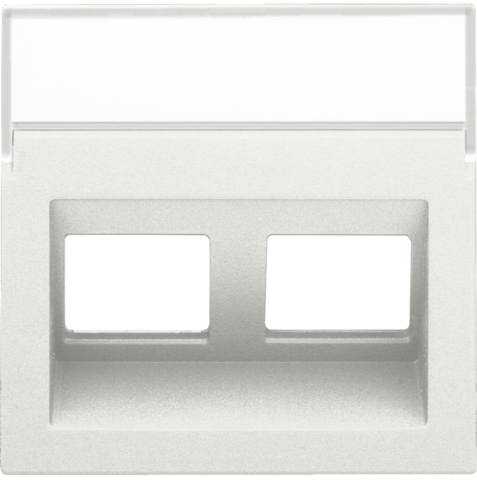 Niko - Centraalplaat data 2x RJ schuine uitgang, white - 101-65400