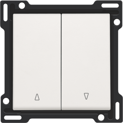 Niko - Afwerkingsset voor tweevoudige rolluikdrukknop, white - 101-65914