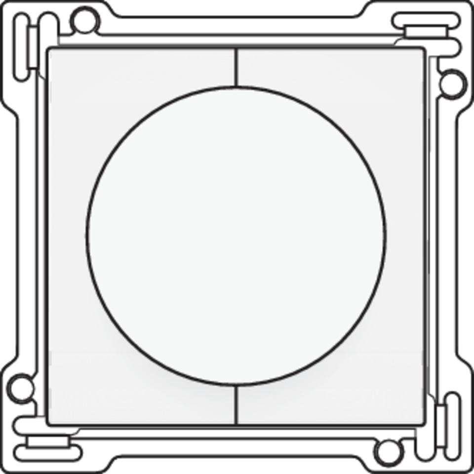Niko 101-65926: Afwerkingsset op/neer voor draaischakelaar, white - Image 2