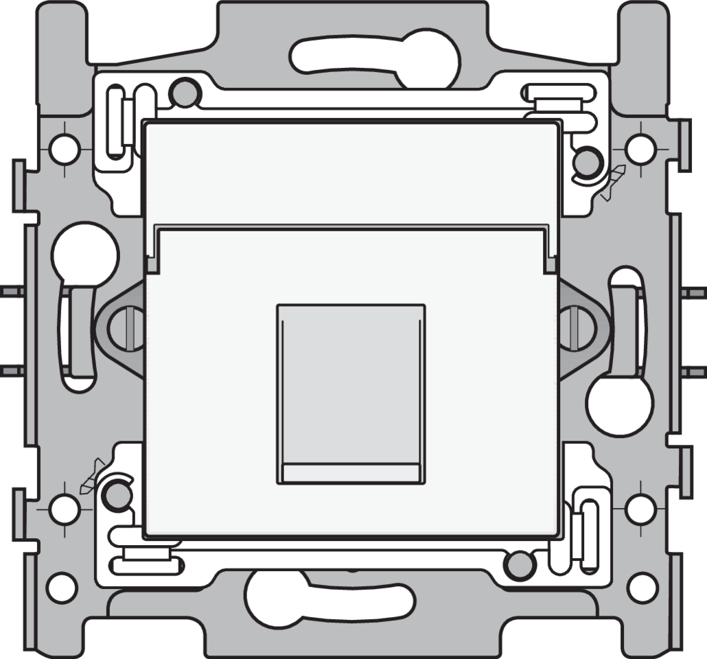 Niko 101-66155: 1 RJ45-aansluiting STP Cat. 5E, klaar voor PoE++, vlakke uitvoering, incl. sokkel 60 x 71 mm met klauwbevestiging en afwerkingsset, white - Image 2