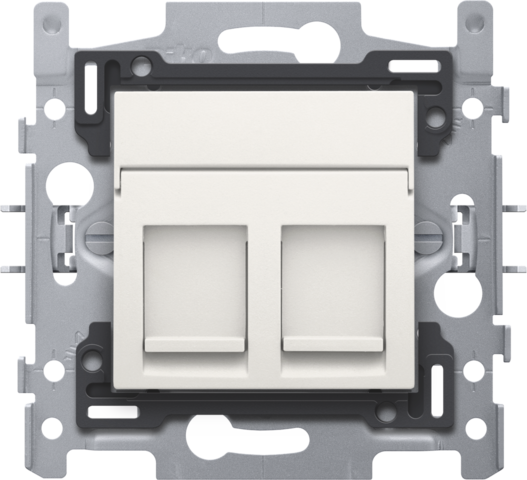 Niko - 2 RJ45 aansluitingen STP Cat. 5E, klaar voor PoE++, vlakke u - 101-66156