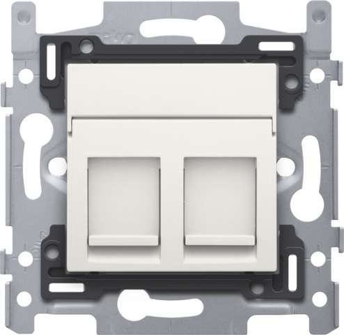 Niko - 2 RJ45 aansluitingen UTP Cat. 5E, klaar voor PoE++, vlakke u - 101-66252