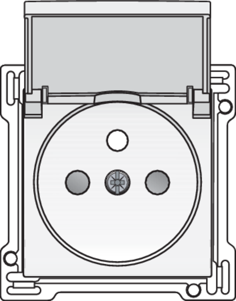 Niko 101-66603: Afwerkingsset voor stopcontact met klapdeksel, penaarde en beschermingsafsluiters, inbouwdiepte 28,5 mm, white - Image 2