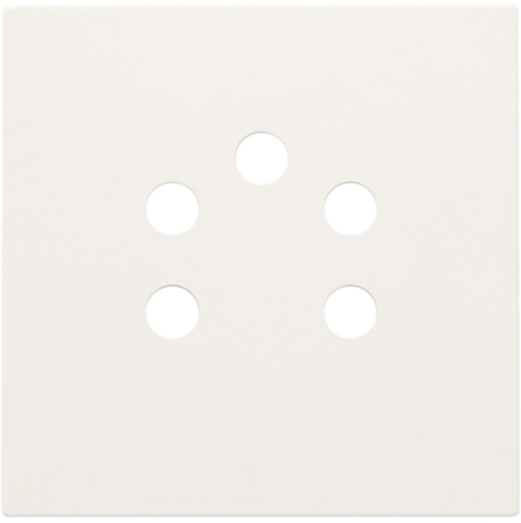 Niko - Afwerkingsset voor 5 polige telefooncontactdoos, white - 101-69001