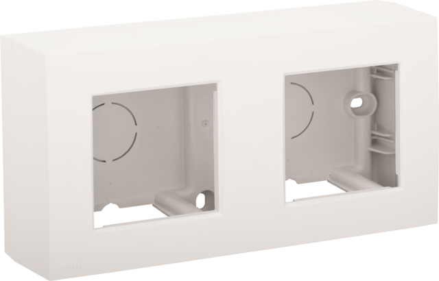 Niko - Tweevoudige opbouwkit voor twee inbouwfuncties, white - 101-80200