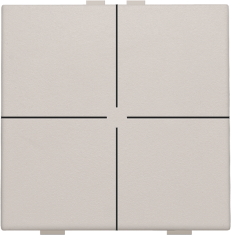 Niko - Viervoudige drukknop voor Niko Home Control, light grey - 102-51004