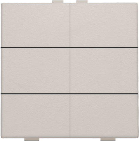 Niko - Zesvoudige drukknop voor Niko Home Control, light grey - 102-51006