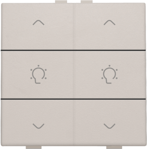 Niko - Dubbele dimbediening voor Niko Home Control, light grey - 102-51046