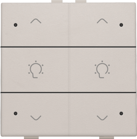 Niko - Dubbele dimbediening met led voor Niko Home Control, light g - 102-52046