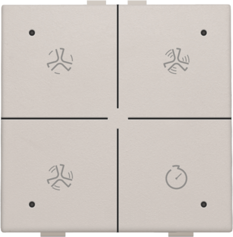 Niko - Ventilatiebediening met led voor Niko Home Control, light gr - 102-52054