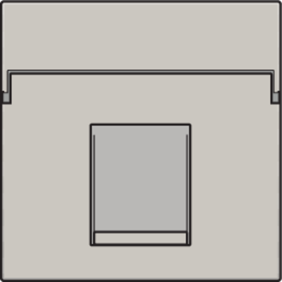 Niko 102-65100: Centraalplaat data 1x RJ, light grey - Image 2