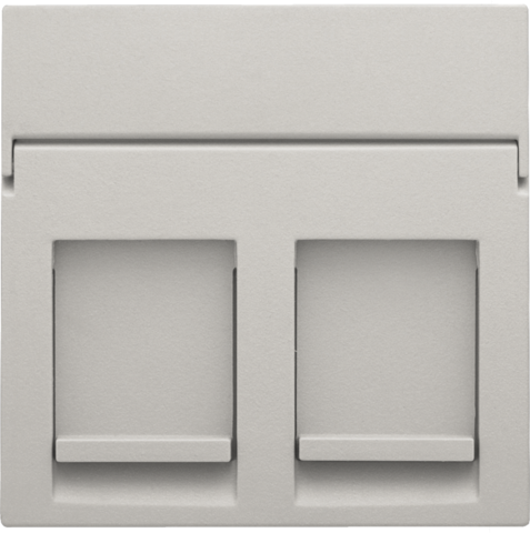 Niko - Centraalplaat data 2x RJ, light grey - 102-65200