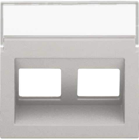Niko - Centraalplaat data 2x RJ schuine uitgang, light grey - 102-65400