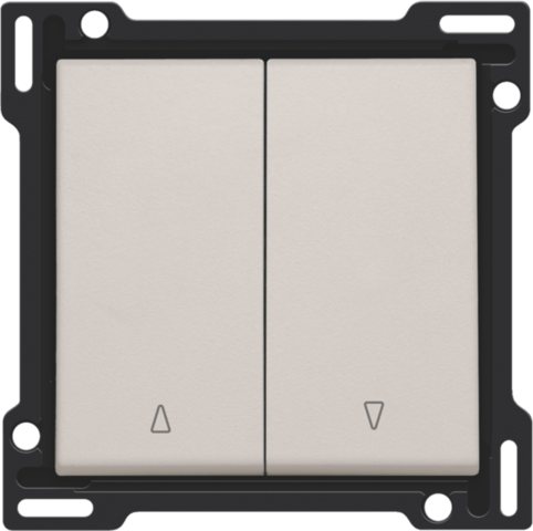 Niko - Afwerkingsset voor tweevoudige rolluikdrukknop, light grey - 102-65914