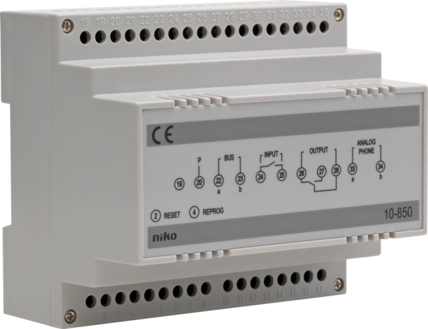 Niko - Telefooninterface voor koppeling van het toegangscontrolesys - 10-850-01