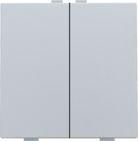 Niko - Tweevoudige drukknop voor Niko Home Control, sterling coated - 121-51002