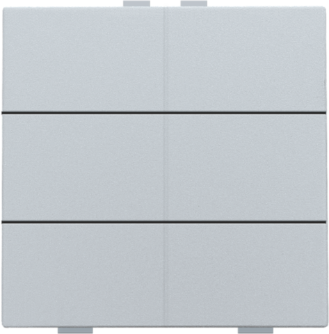 Niko - Zesvoudige drukknop voor Niko Home Control, sterling coated - 121-51006