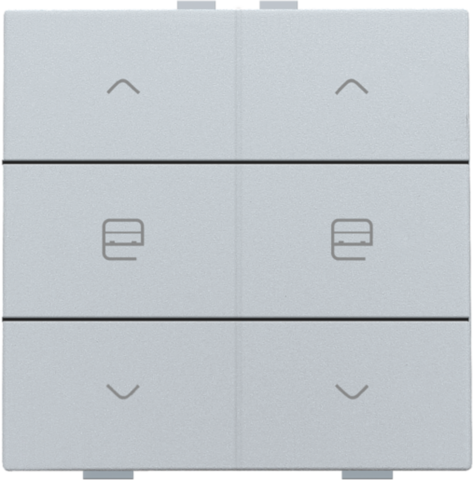 Niko - Dubbele motorsturingsbediening voor Niko Home Control, sterl - 121-51036
