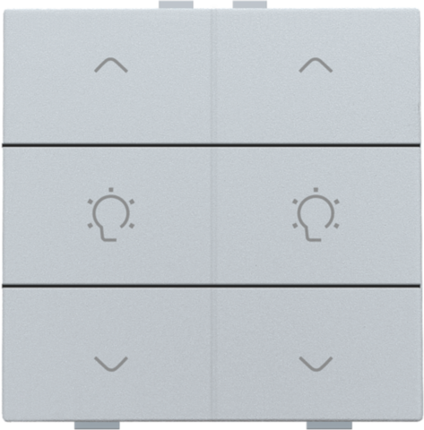 Niko - Dubbele dimbediening voor Niko Home Control, sterling coated - 121-51046