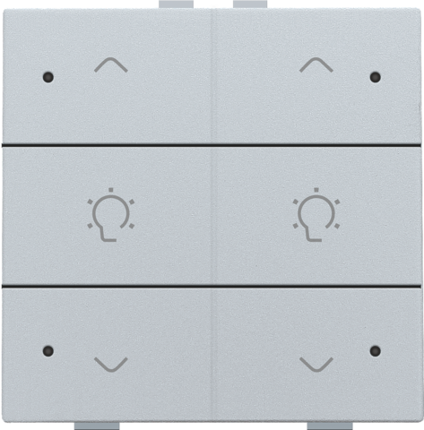 Niko - Dubbele dimbediening met led voor Niko Home Control, sterlin - 121-52046